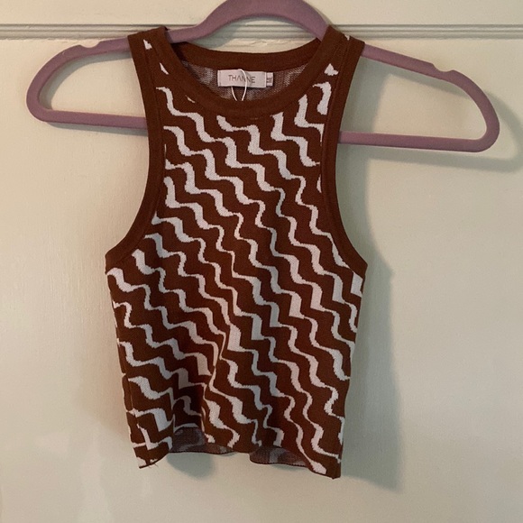 beginning Boutique brown swirl crop top - Picture 1 of 2